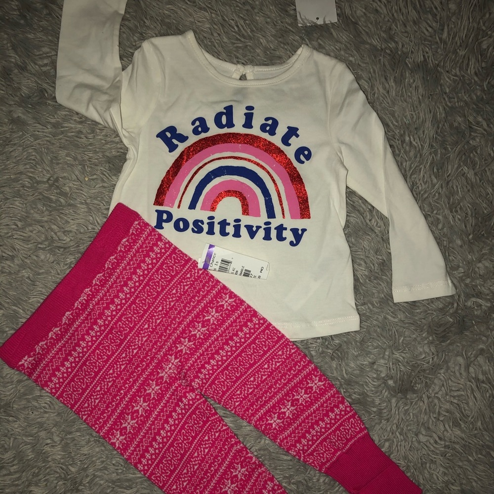💕HP💕12-18M Shirt & Fleece Legging outfit
